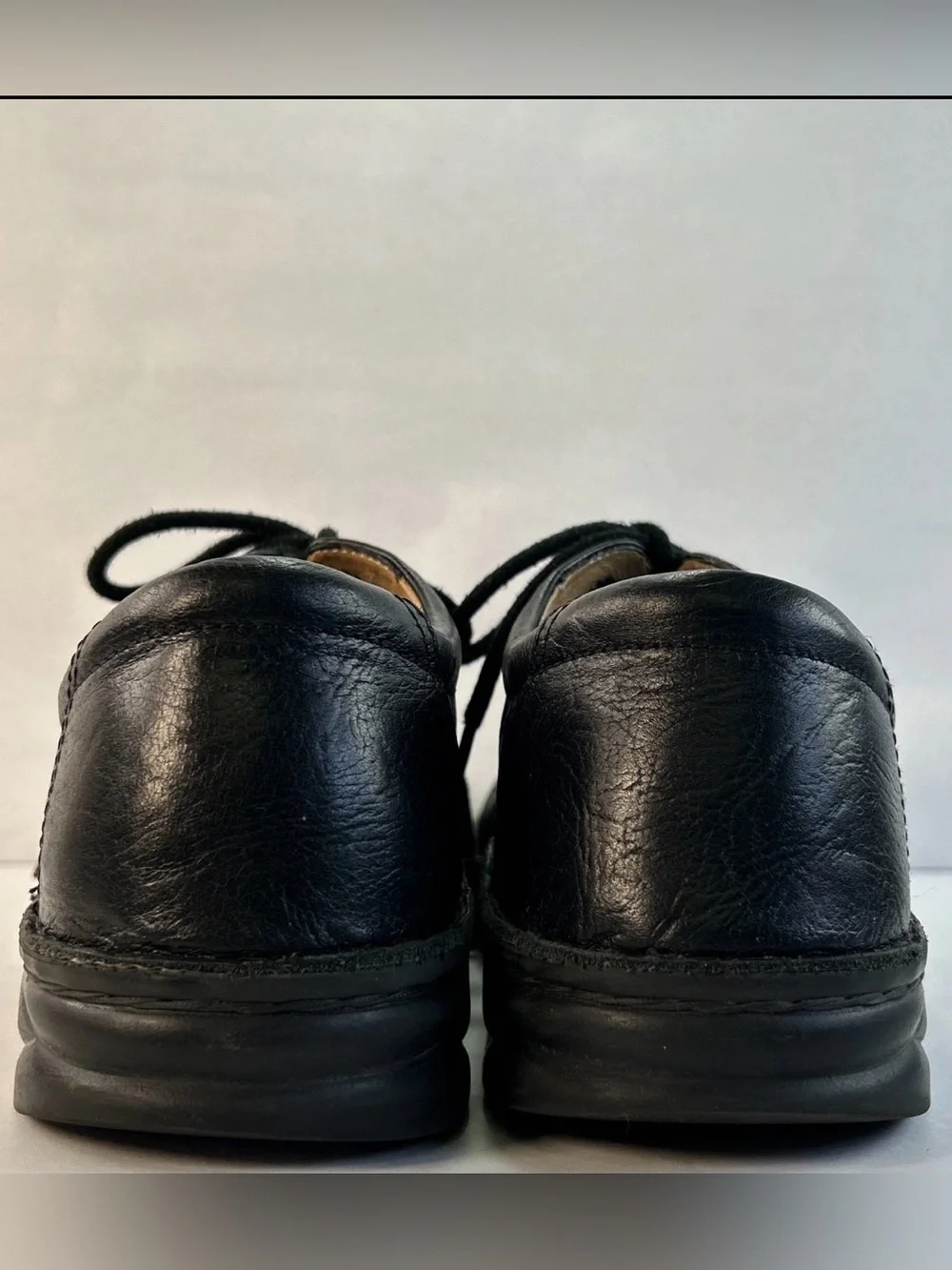 Finn Comfort Metz Oxford Comfort Shoes 11.5 Black Leather Casual Dress Business
